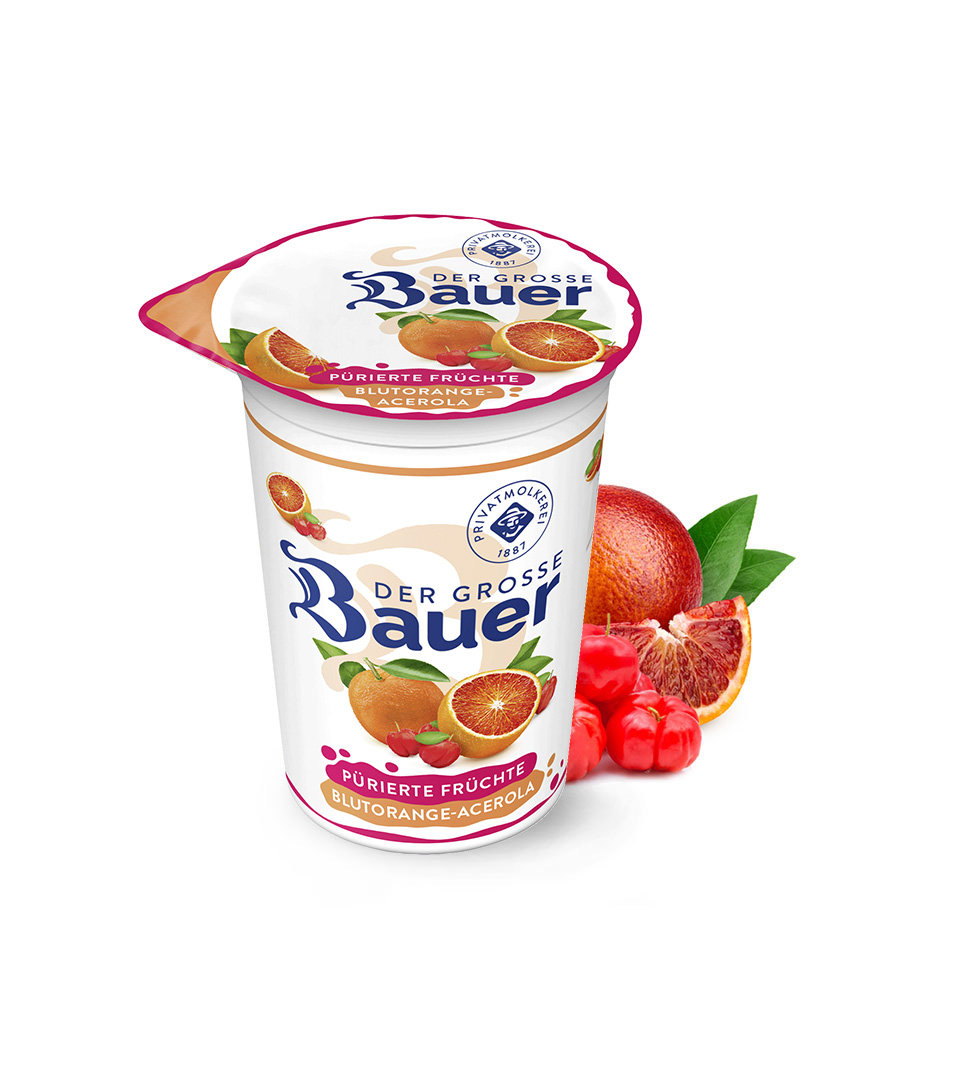 Yoghurt Fruit | Der Grosse 250g Nature Bauer Blood | Orange-Acerola Bauer