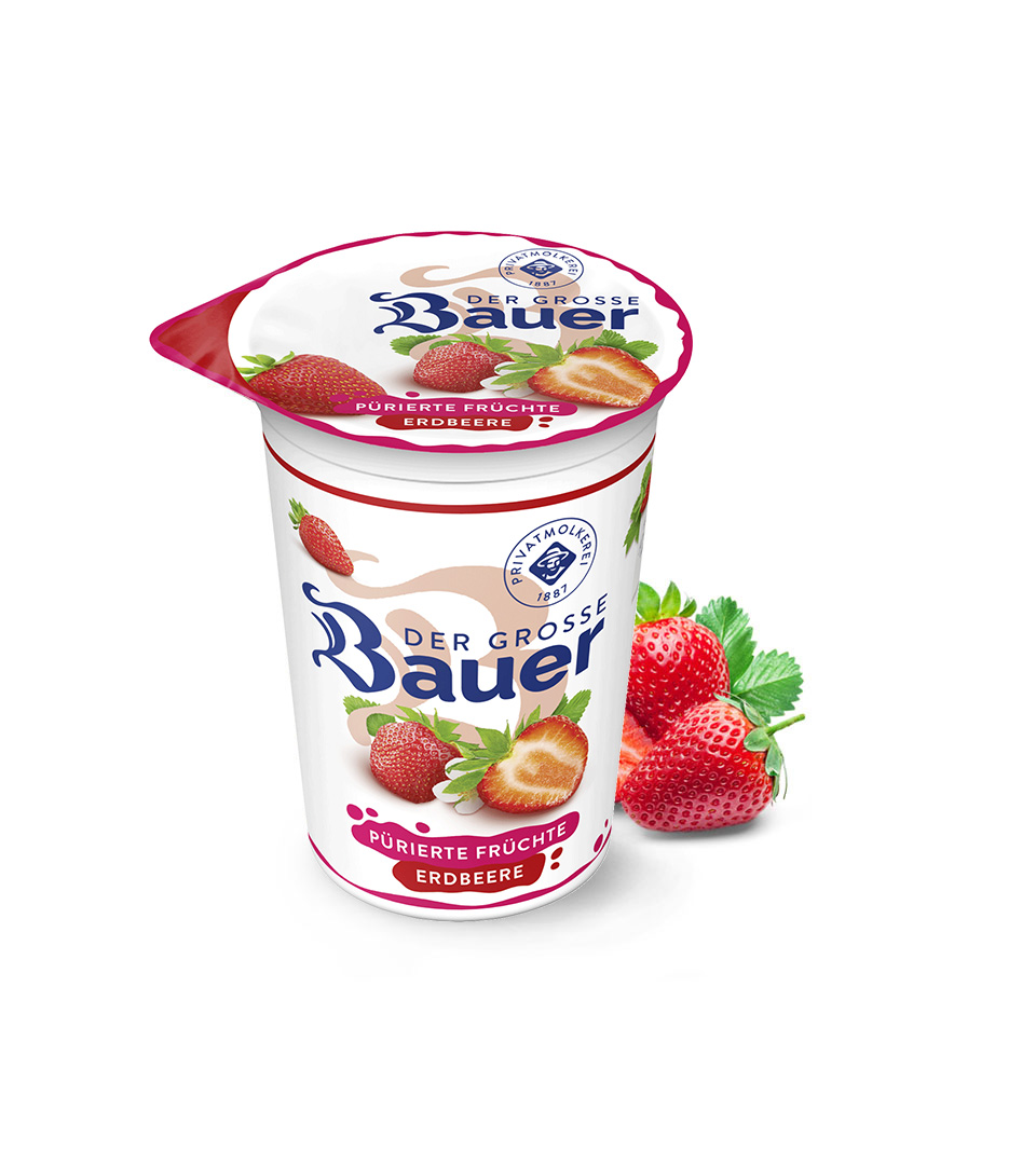 Yoghurt Fruit Grosse Bauer 250g Strawberry Bauer Nature | for Snacking Der 