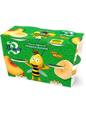 bauer biene maja 4x100g pfirsich banane teaser bauer biene maja 4x100g pfirsich banane teaser